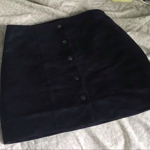 Gap Suede Navy Skirt